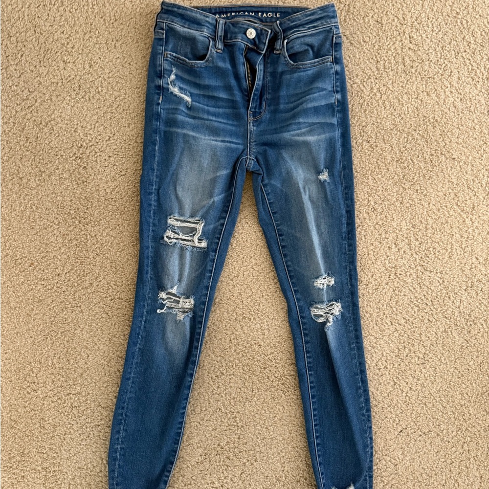 American Eagle Outfitters Women's Ripped Denim Jeans